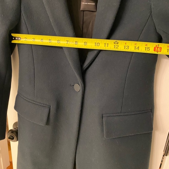NWT Club Monaco Slim Tailored Coat Dark Green XS - Picture 13 of 16